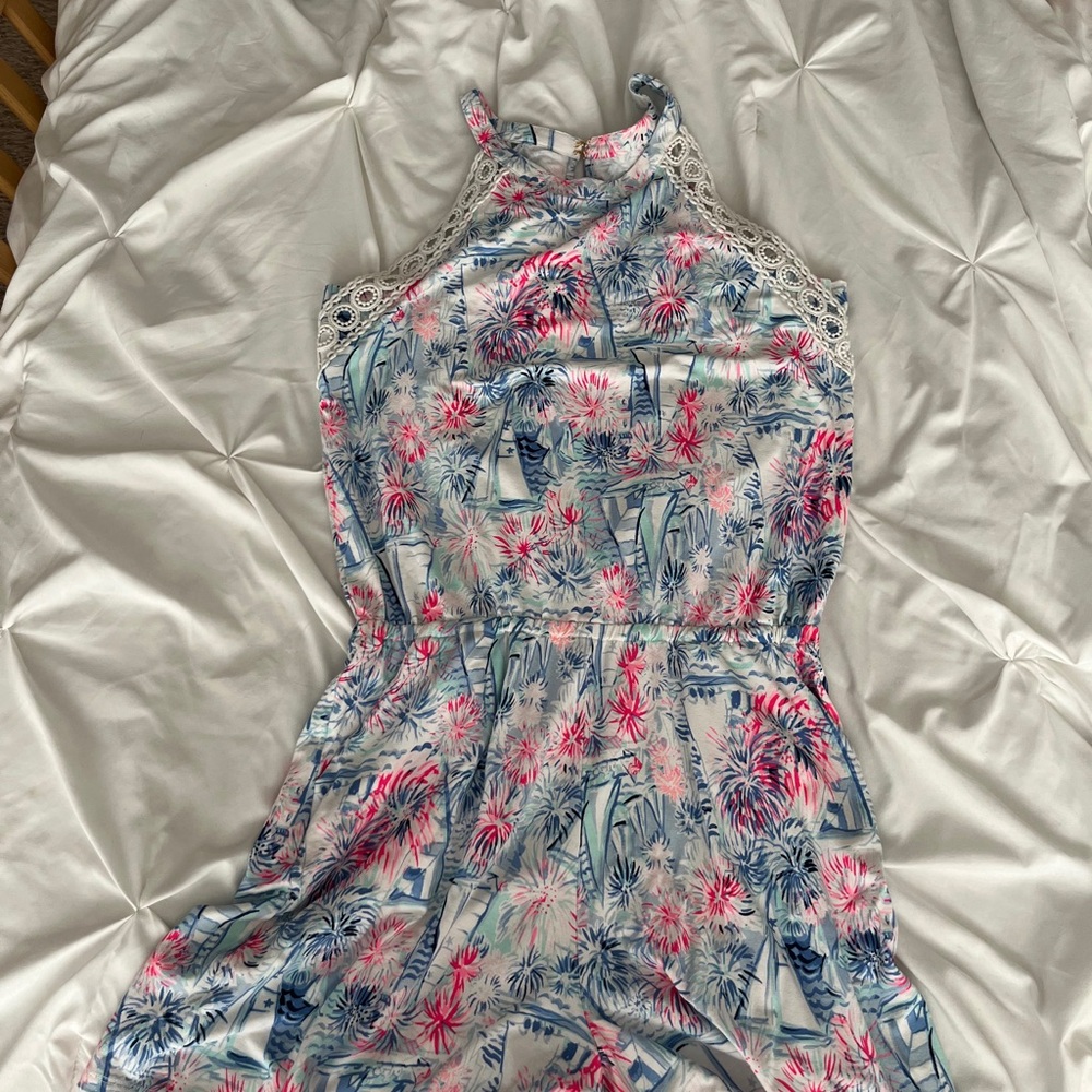 Lilly Pulitzer Floral Halter Romper